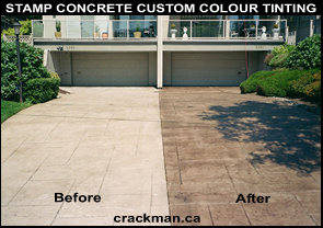We specialize in custom colour tinting of all stamped concrete...